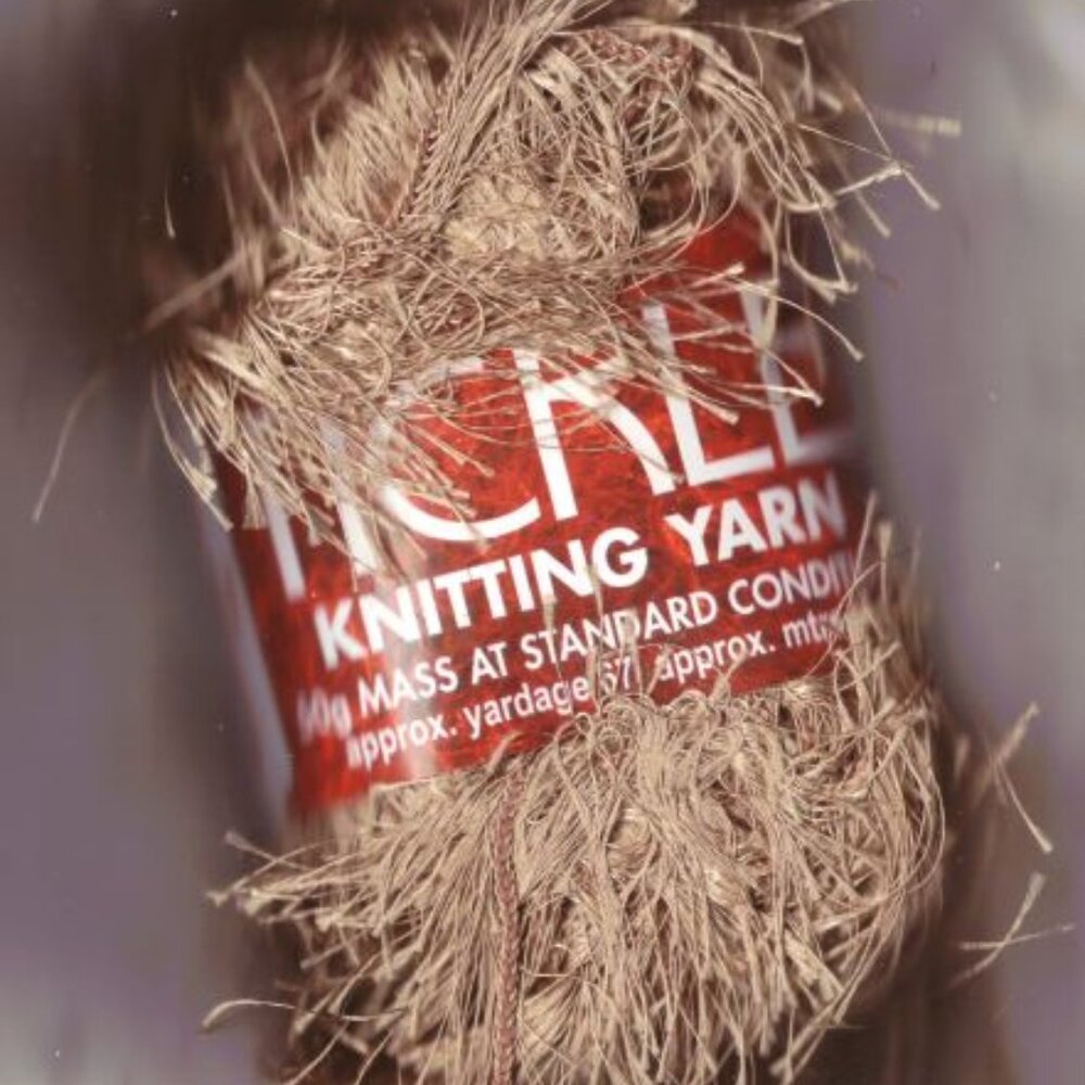 4 skeins ~ Sullivans ~ Tickle ~ 100% poly eyelash Yarn ~ light beige